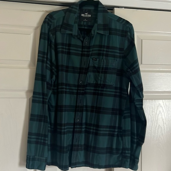 Hollister green and black flannel - Picture 1 of 1
